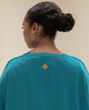 The Velura Contrast Abaya in Emerald Green