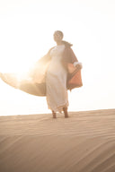 The Velura Contrast Abaya in Burgundy